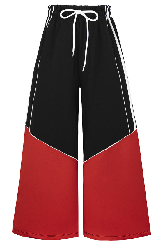 Spodnie dresowe Wey Czarno-czerwone