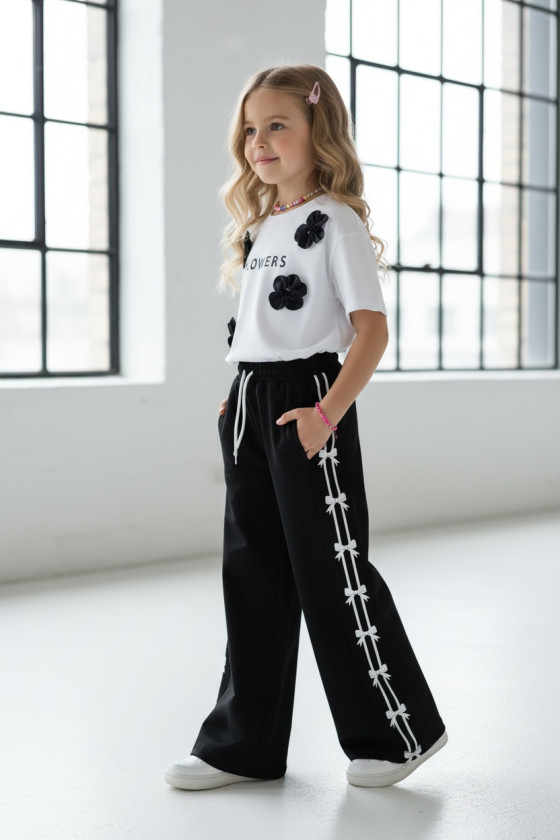 Spodnie dresowe Kokardki czarne