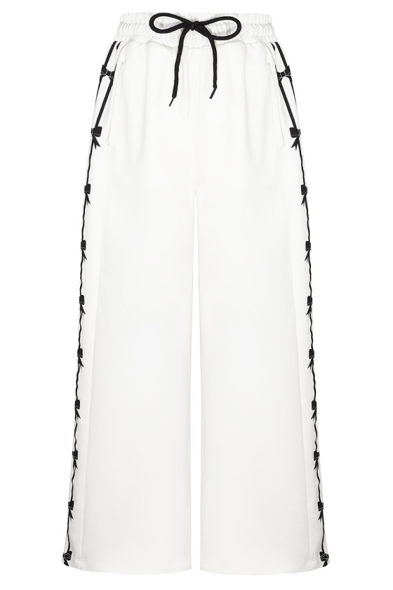 Spodnie dresowe Kokardki śmietanka