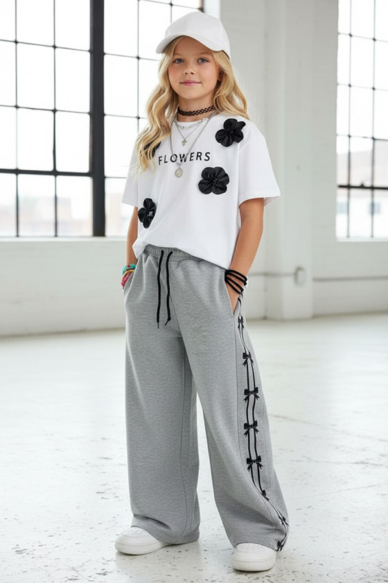 Spodnie dresowe Kokardki szare