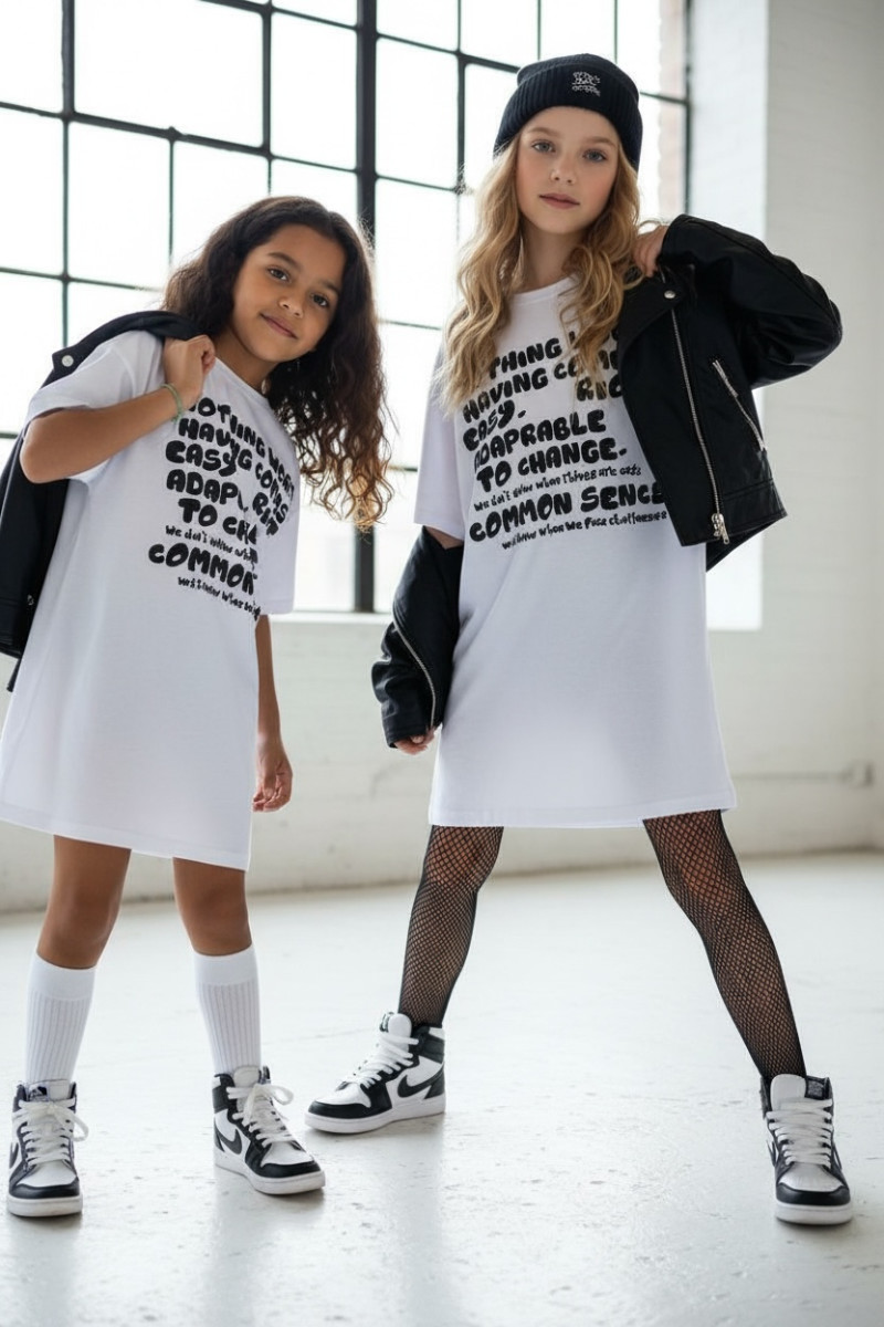 Długi T-shirt dla dziewczynki Change