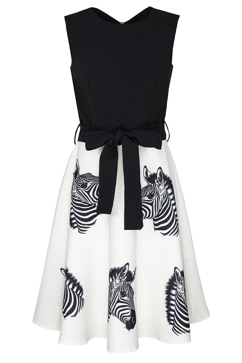 sukienka biało czarna dla dziewczynki sukienka na zakonczenie roku odzież dziecięca sówka