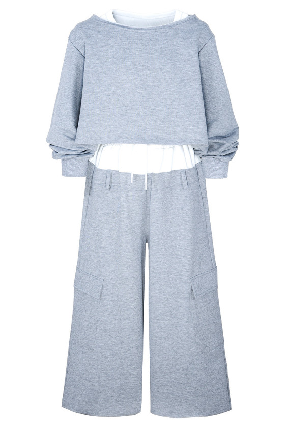 Komplet 3-częściowy dzewczęcy Emma buza, top, spodnie