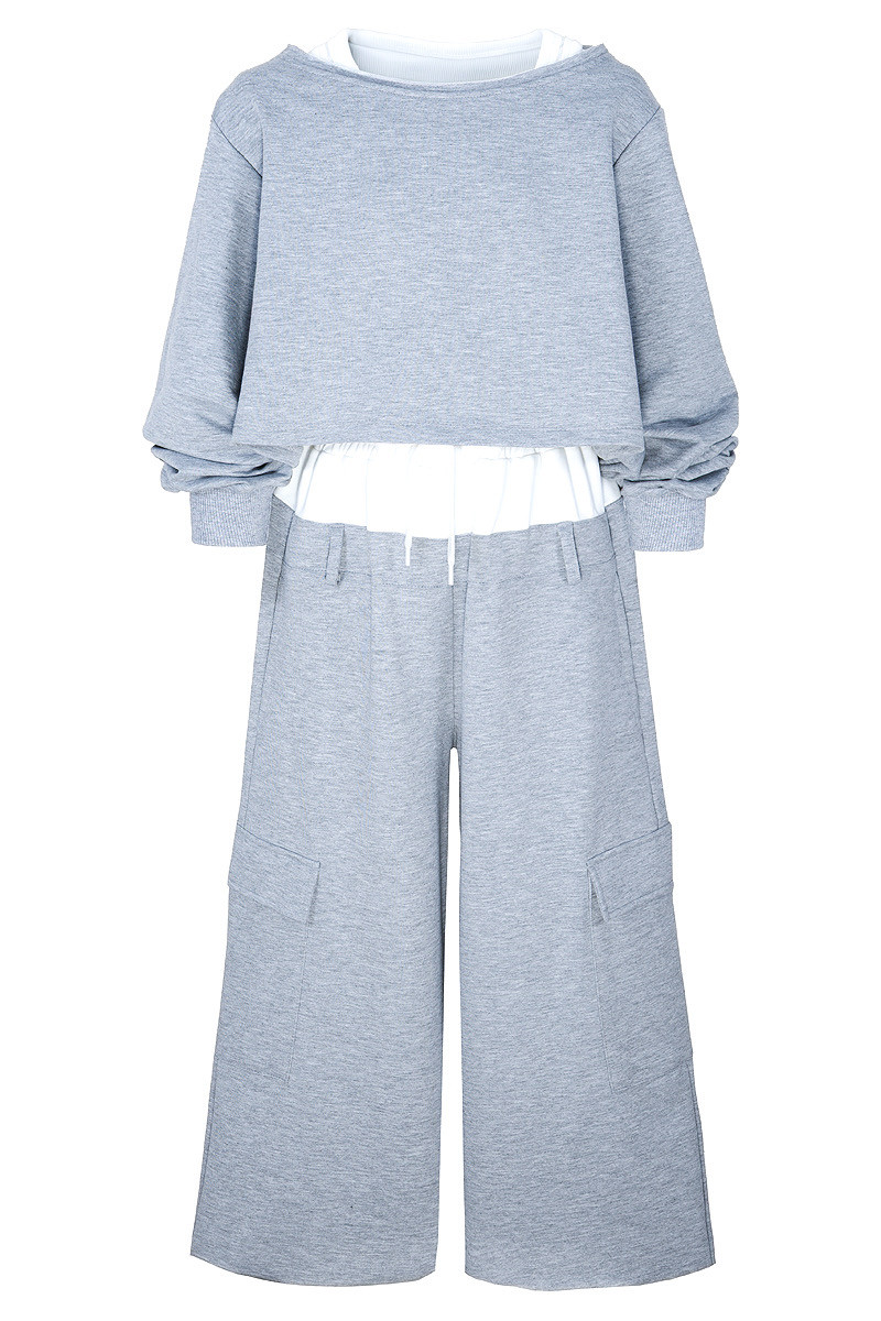 Komplet 3-częściowy dzewczęcy Emma buza, top, spodnie