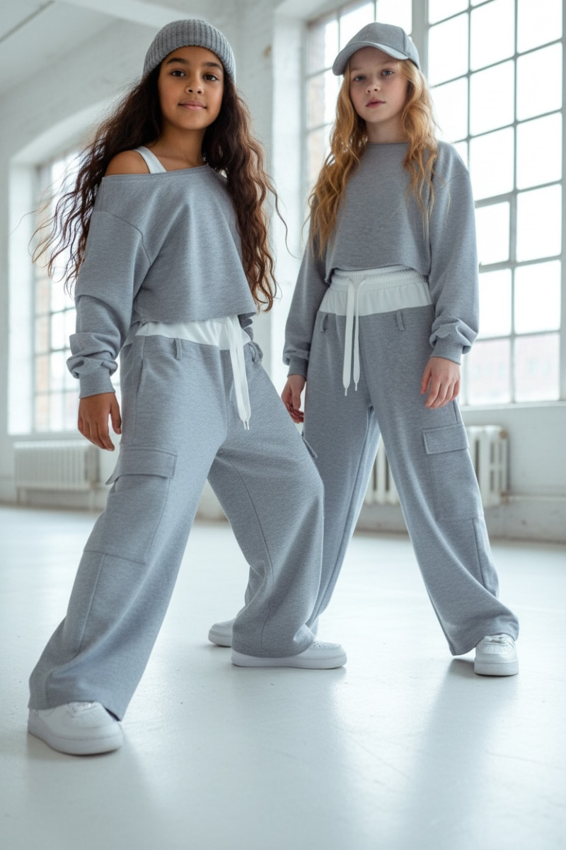 Komplet 3-częściowy dzewczęcy Emma buza, top, spodnie