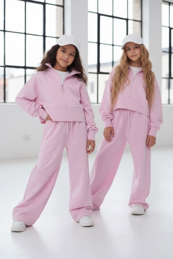 Komplet dla dziewczynki bluza i spodnie Light Pink