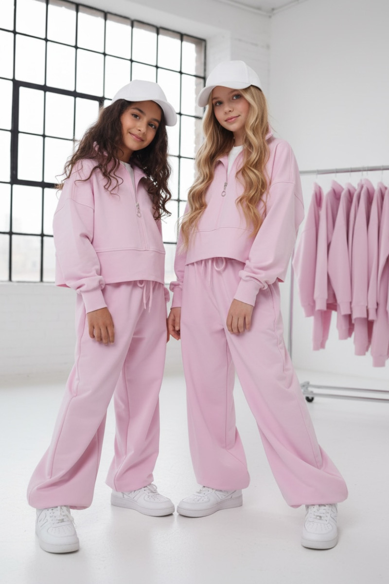 Komplet dla dziewczynki bluza i spodnie Light Pink