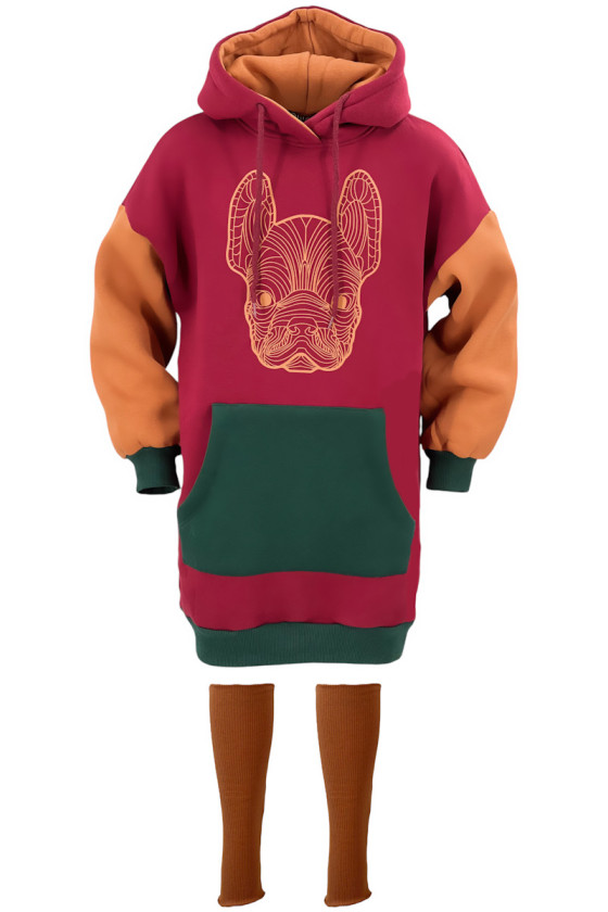 Długa bluza i getry Buldożek