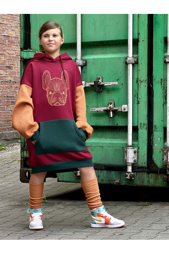 Bluza ocieplana oversize dla dziewczynki sówka sklep odzież dziecięca