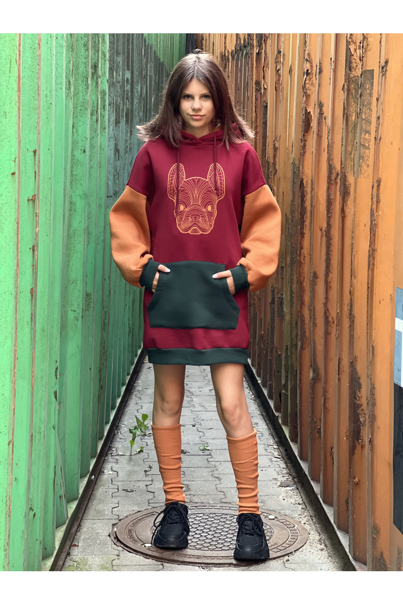 Długa bluza i getry Buldożek