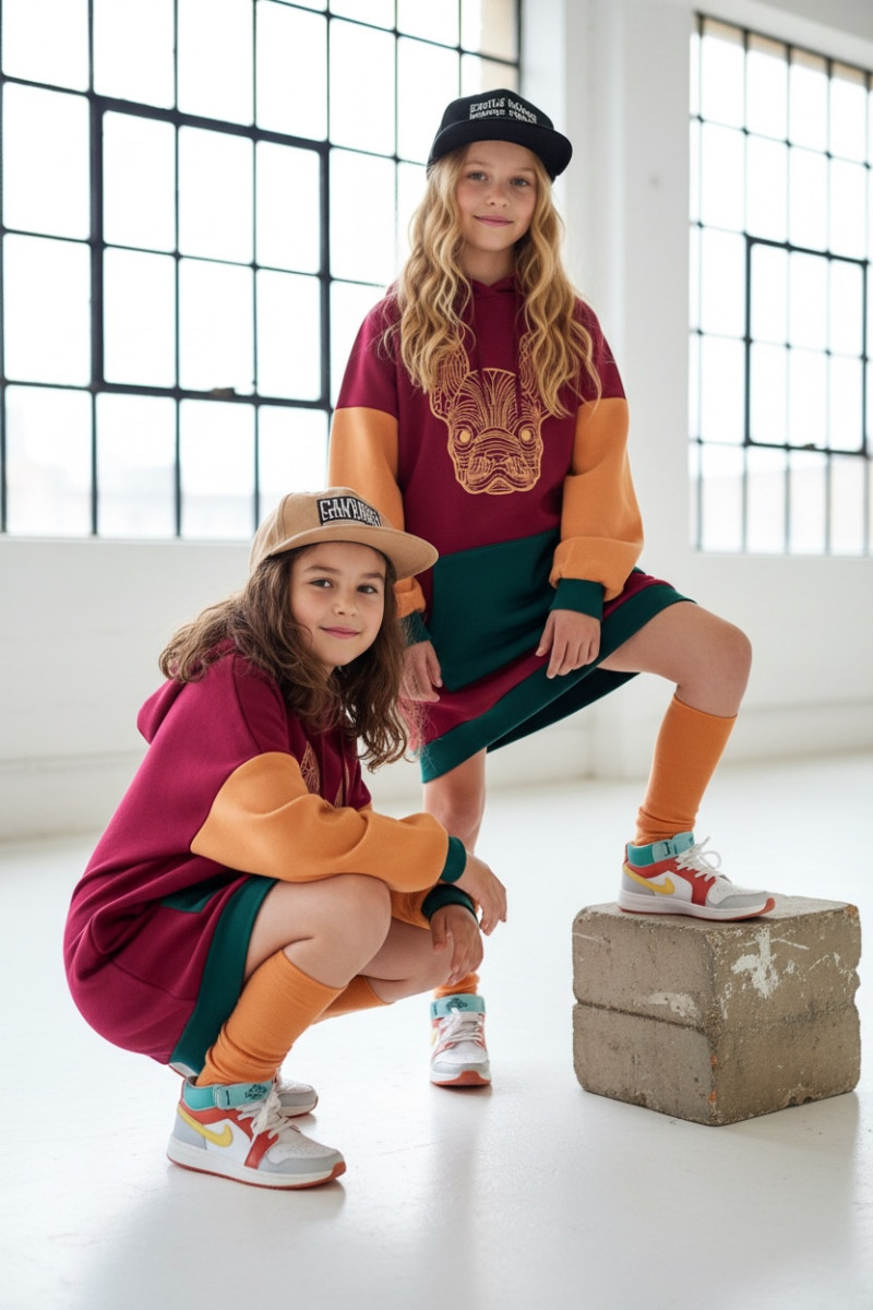 Długa bluza i getry Buldożek