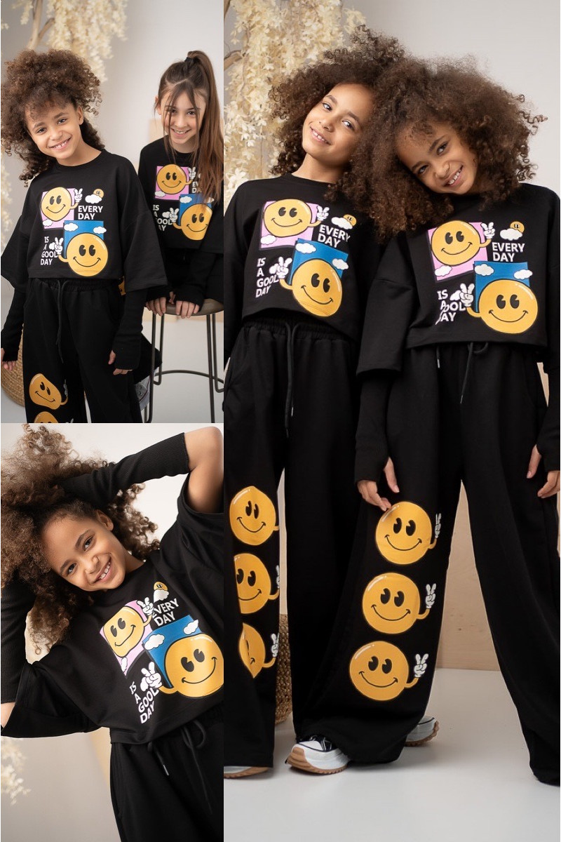 Komplet bawełniany dla dziewczynki over size