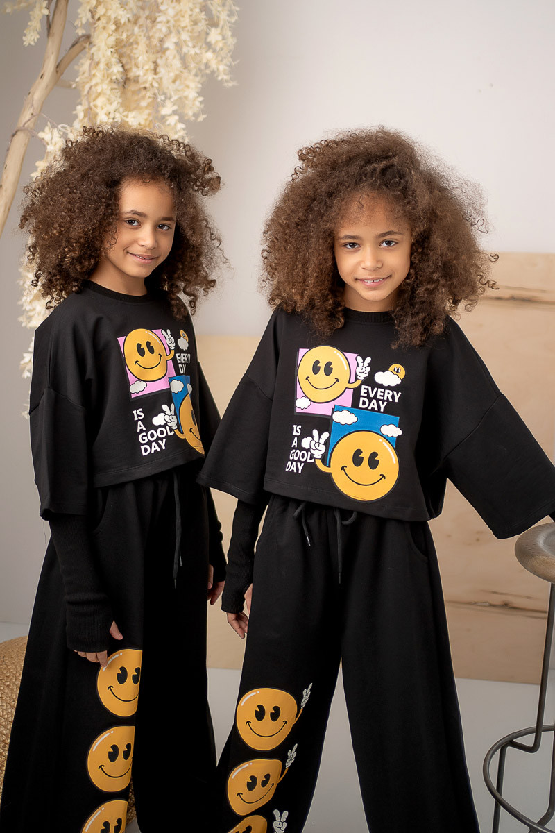 Komplet bawełniany dla dziewczynki over size