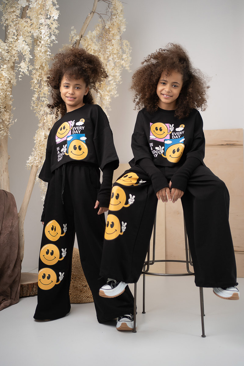 Komplet bawełniany dla dziewczynki over size