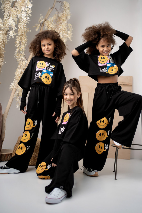 Komplet bawełniany dla dziewczynki over size