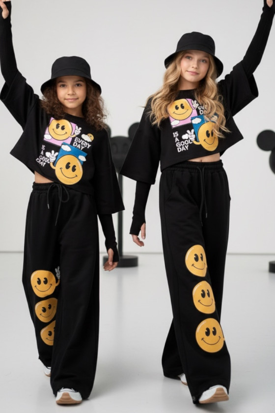 Komplet bawełniany dla dziewczynki over size