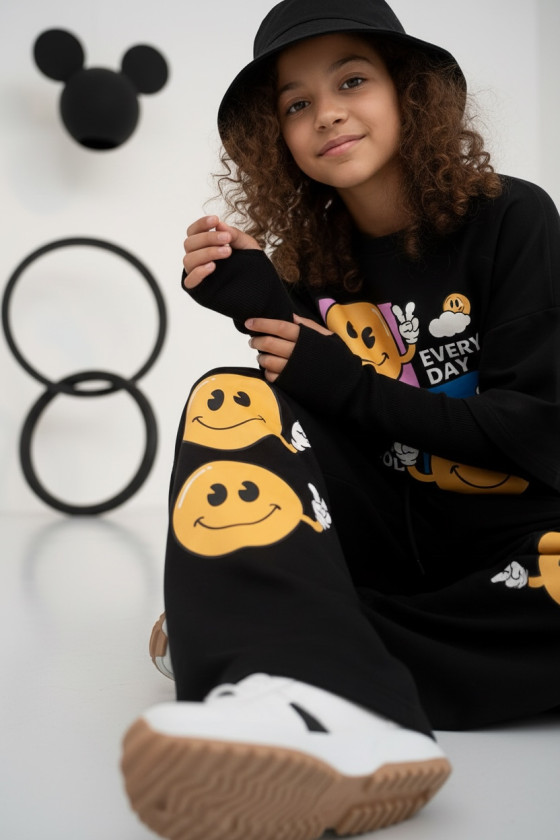 Komplet bawełniany dla dziewczynki over size