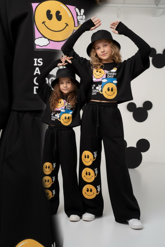 Komplet bawełniany dla dziewczynki over size