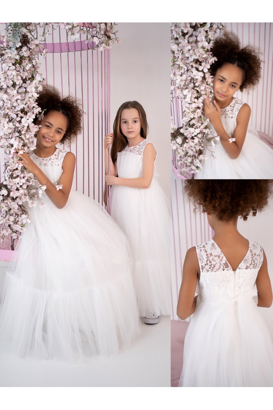 Sukienka biała balowa dla dziewczynki sukienka na przebranie sukienka komunijna biała komunia sukienka dla druhny sukienka wesel