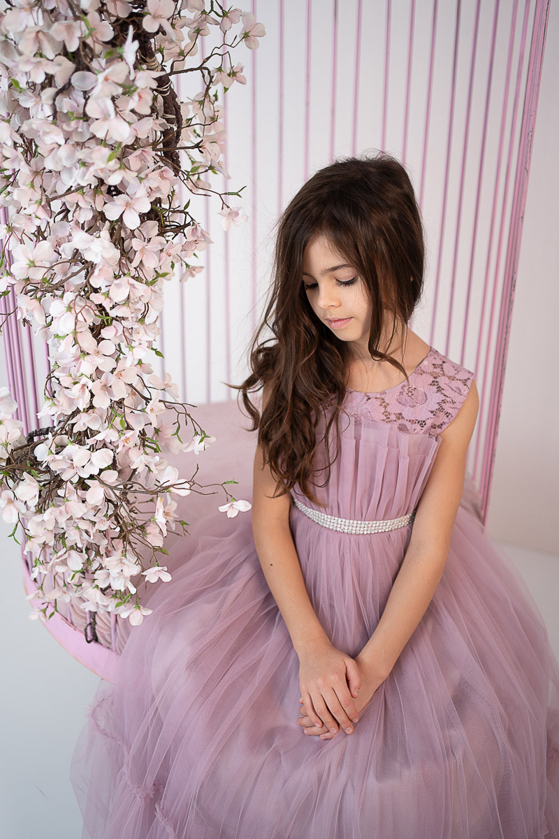 Sukienka dla dziewczynki Mari lilak