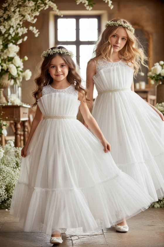 Sukienka biała balowa dla dziewczynki sukienka na przebranie sukienka komunijna biała komunia sukienka dla druhny sukienka wesel