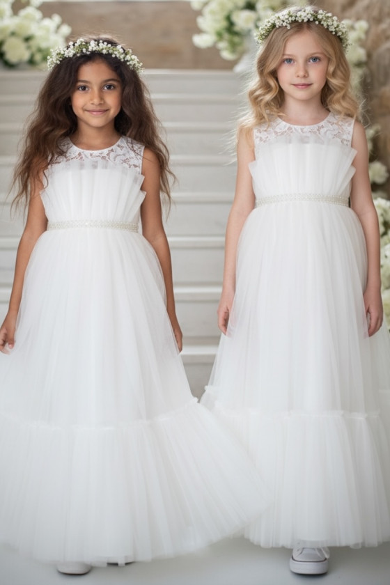 Sukienka biała balowa dla dziewczynki sukienka na przebranie sukienka komunijna biała komunia sukienka dla druhny sukienka wesel
