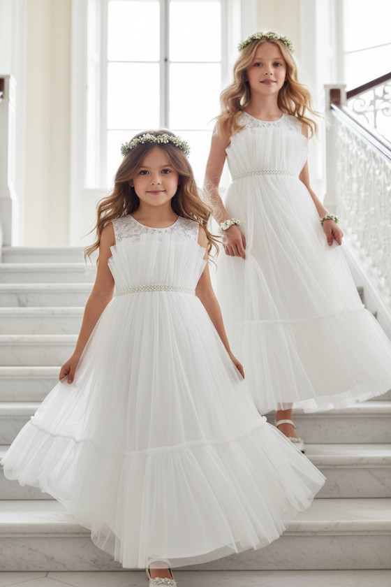 Sukienka biała balowa dla dziewczynki sukienka na przebranie sukienka komunijna biała komunia sukienka dla druhny sukienka wesel