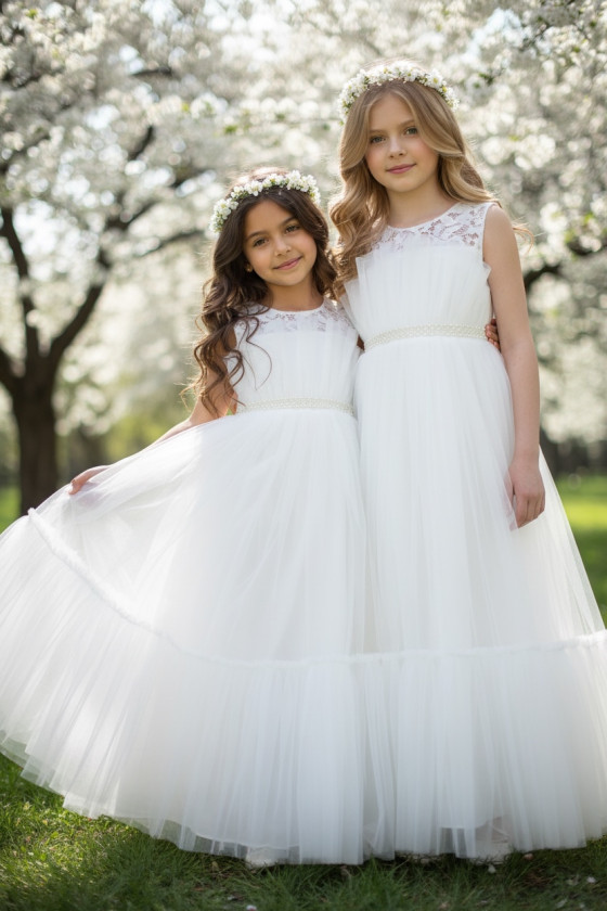 Sukienka biała balowa dla dziewczynki sukienka na przebranie sukienka komunijna biała komunia sukienka dla druhny sukienka wesel