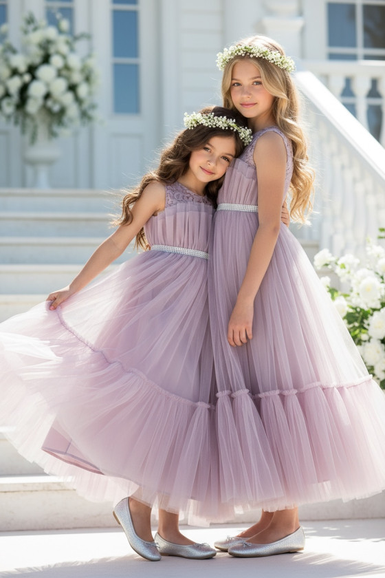 Sukienka dla dziewczynki Mari lilak