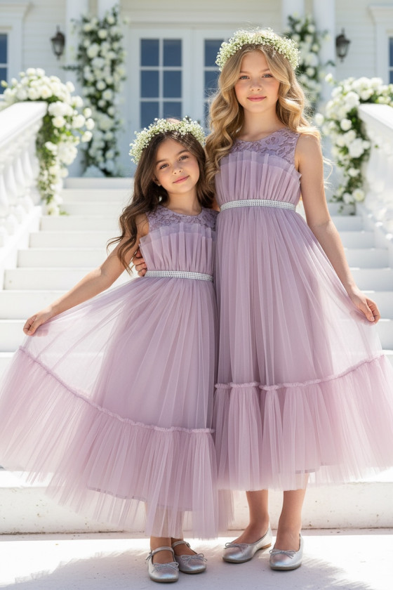 Sukienka dla dziewczynki Mari lilak