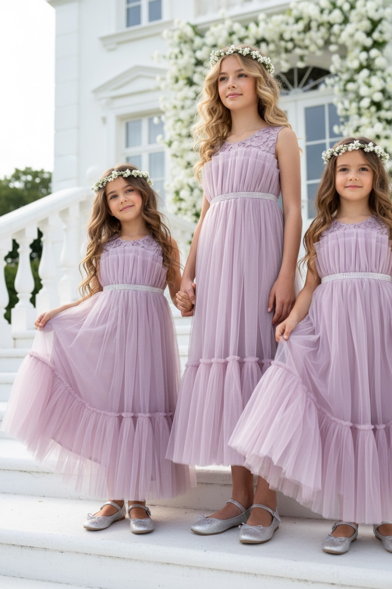 Sukienka dla dziewczynki Mari lilak