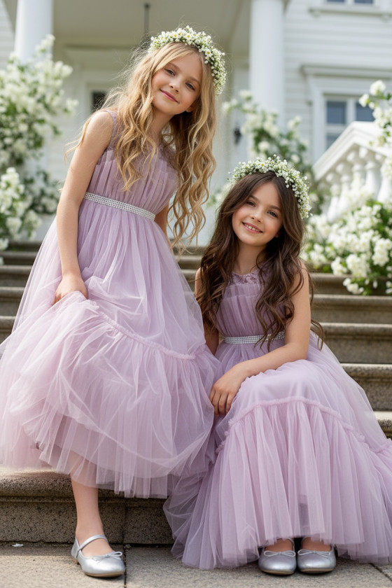 Sukienka dla dziewczynki Mari lilak