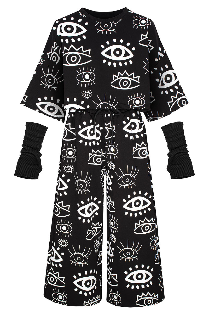 Komplet bawełniany dla dziewczynki over size