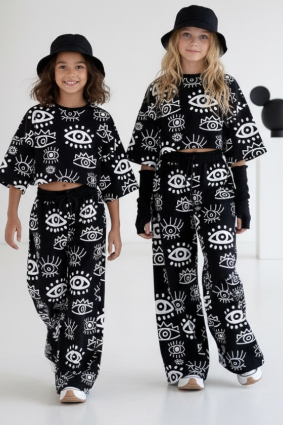 Komplet bawełniany dla dziewczynki over size