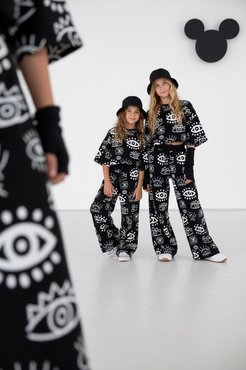 Komplet bawełniany dla dziewczynki over size