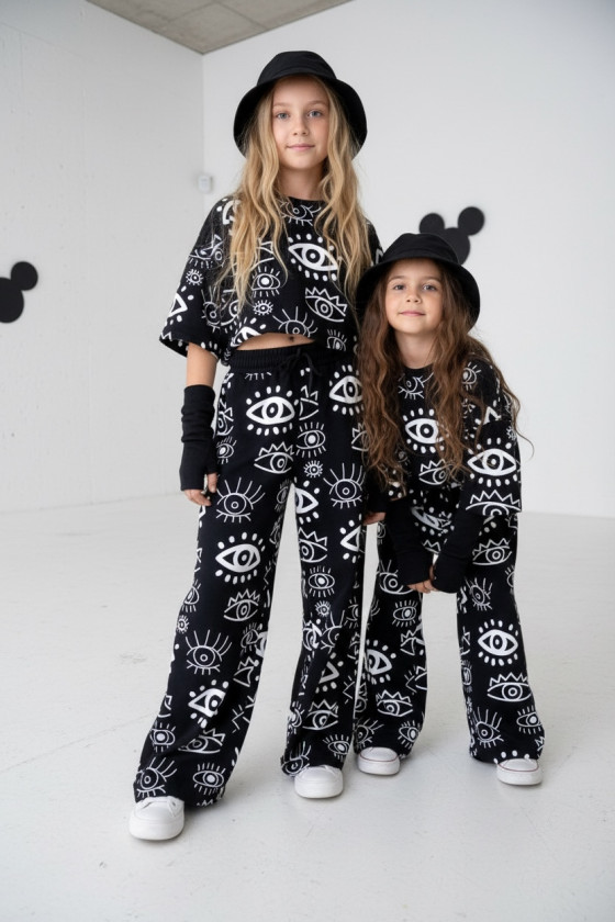 Komplet bawełniany dla dziewczynki over size