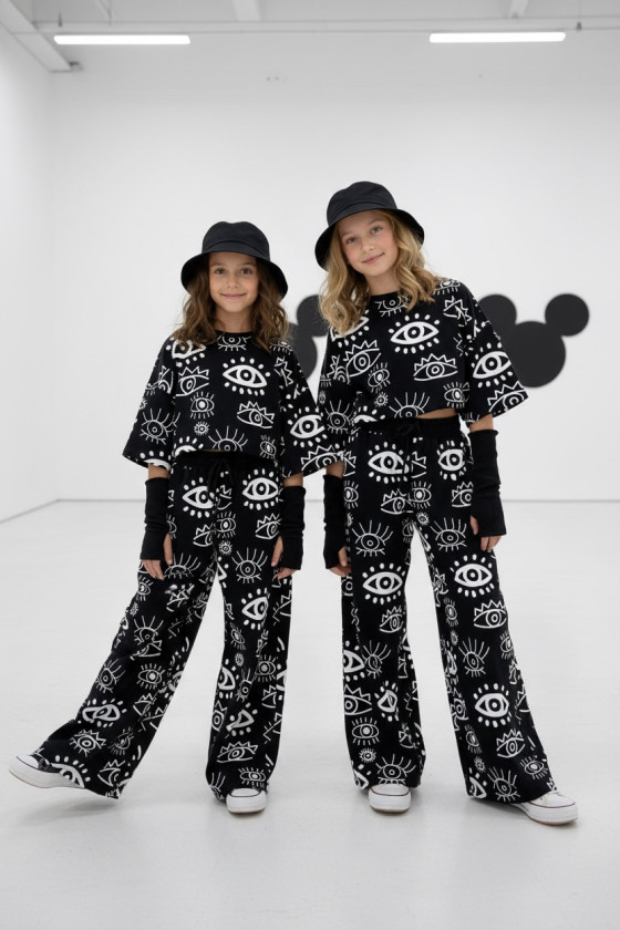 Komplet bawełniany dla dziewczynki over size