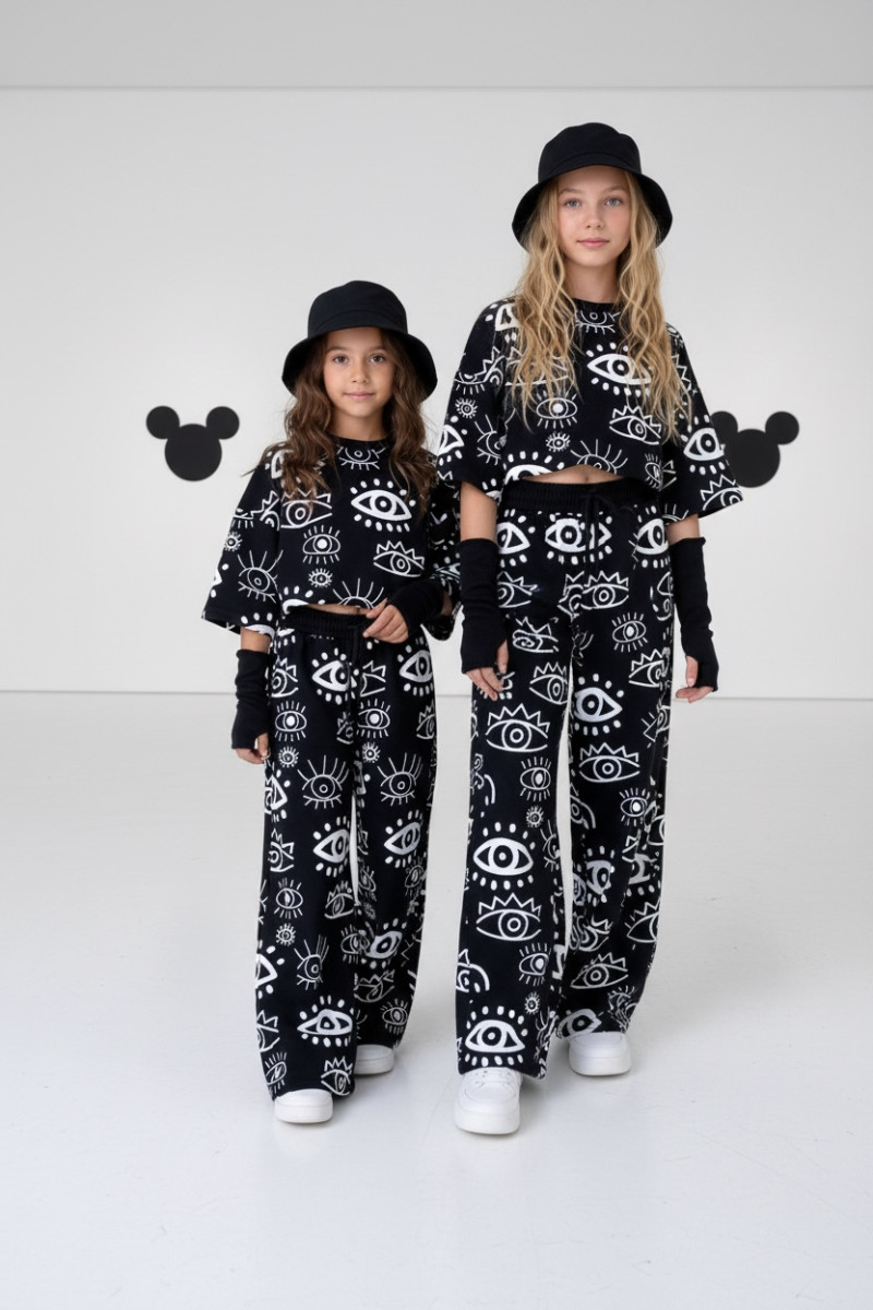 Komplet bawełniany dla dziewczynki over size