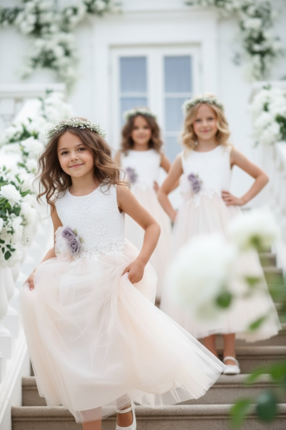 Sukienka dla dziewczynki sukienka elegancka dla dziewczynki sukienka wyjściowa dla dziewczynki odzież dziecięca Sówka