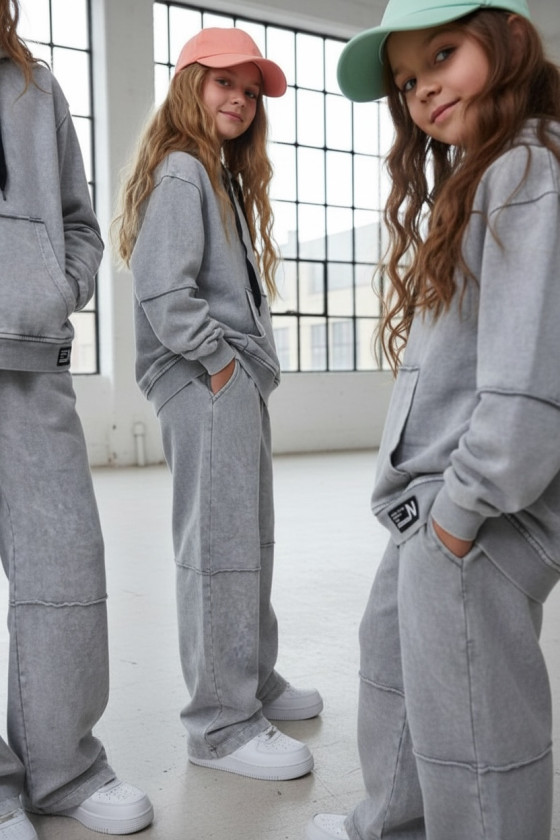 Komplet bluza i spodnie Energy Flow jasny szary