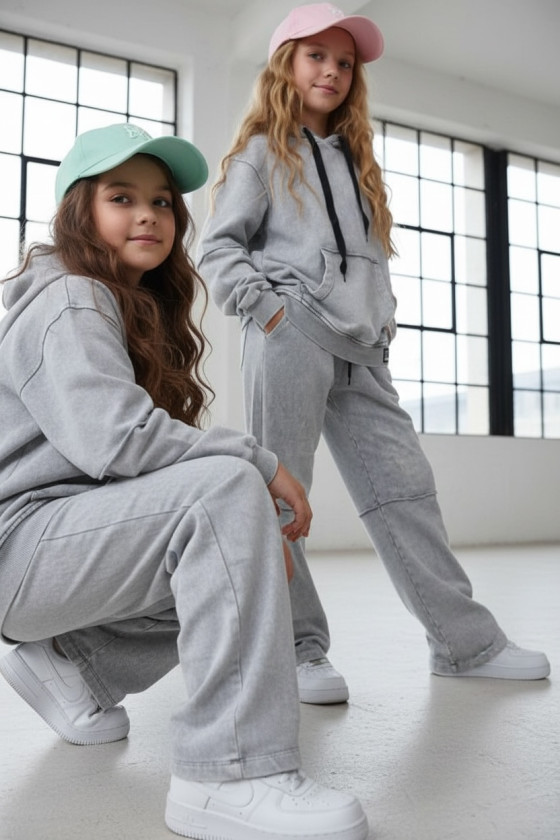 Komplet bluza i spodnie Energy Flow jasny szary