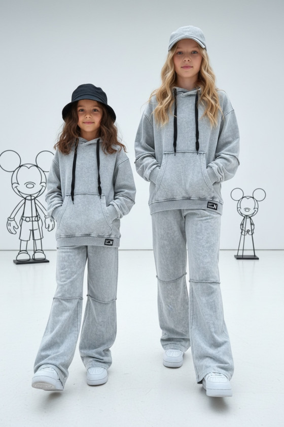 Komplet bluza i spodnie Energy Flow jasny szary