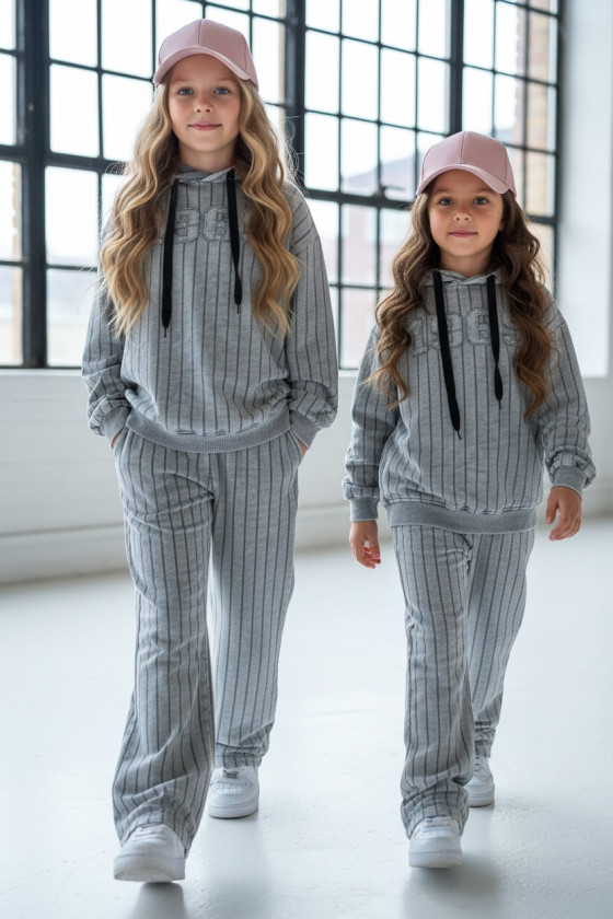 Komplet bluza i spodnie Grey Paski