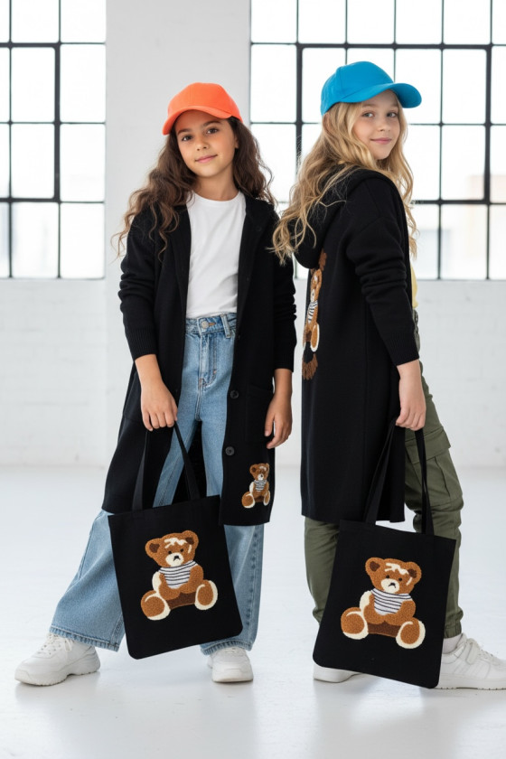 Kardigan 2w1 z torebką Hug Me