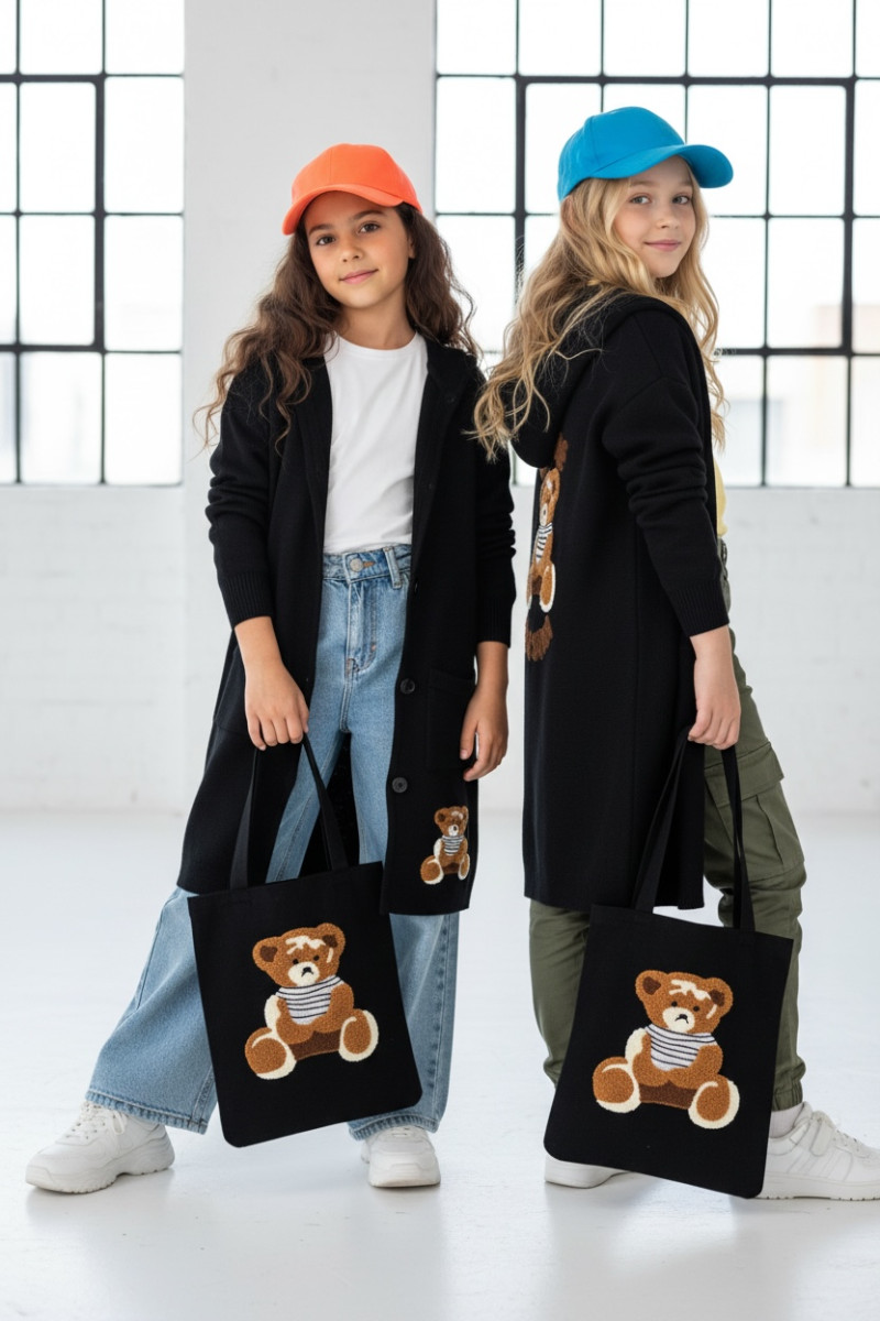 Kardigan 2w1 z torebką Hug Me