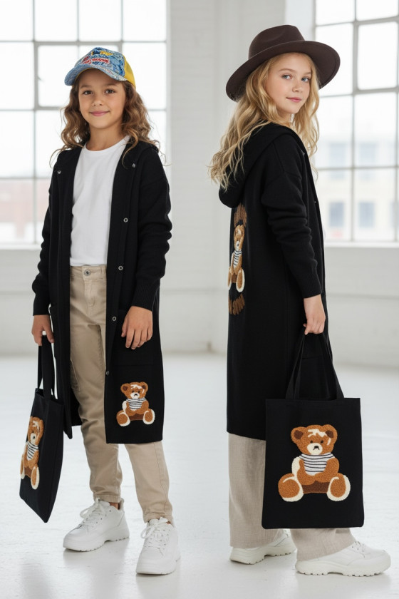 Kardigan 2w1 z torebką Hug Me