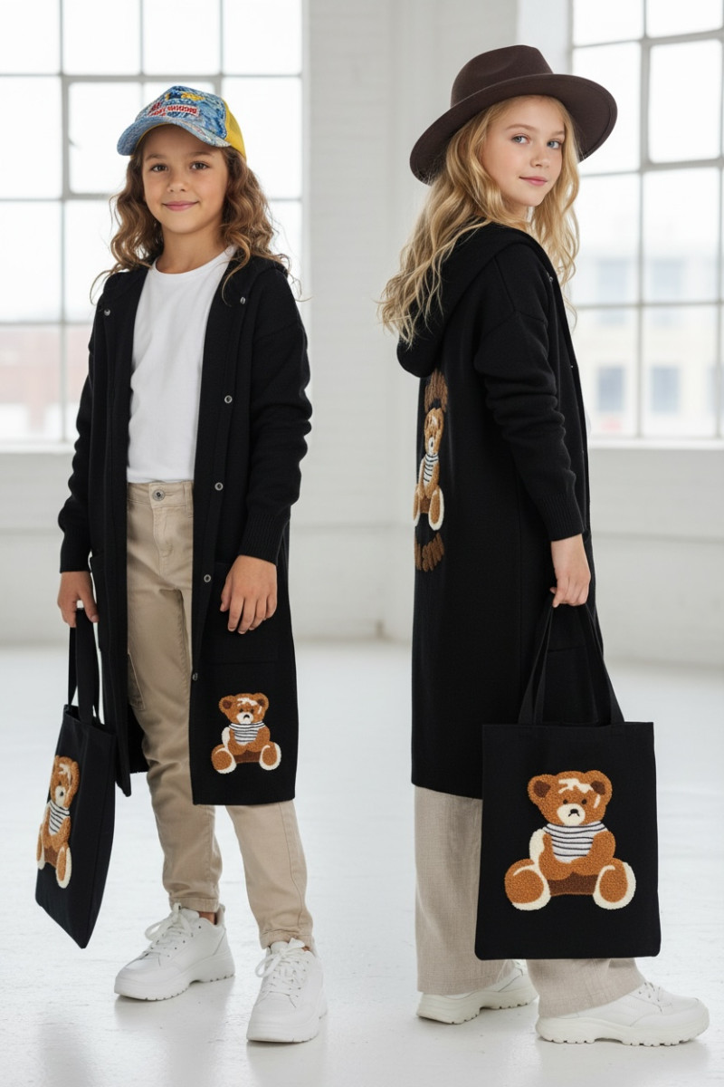 Kardigan 2w1 z torebką Hug Me