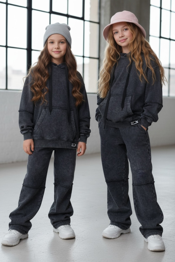 Komplet bluza i spodnie Energy Flow ciemny grafit