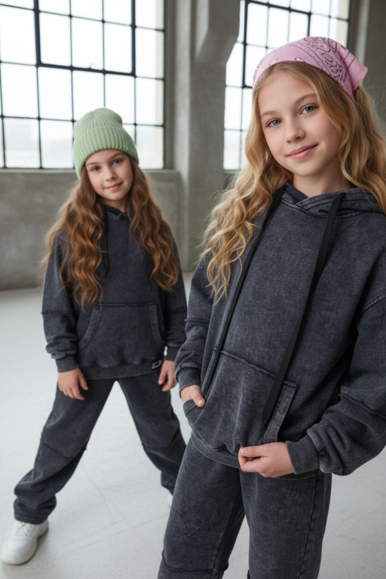 Komplet bluza i spodnie Energy Flow ciemny grafit