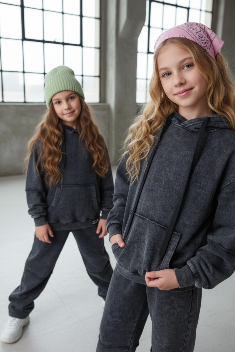 Komplet bluza i spodnie Energy Flow ciemny grafit